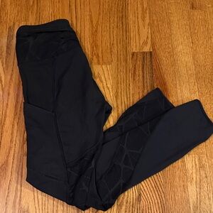 Lululemon Black Leggings with Mesh Detail